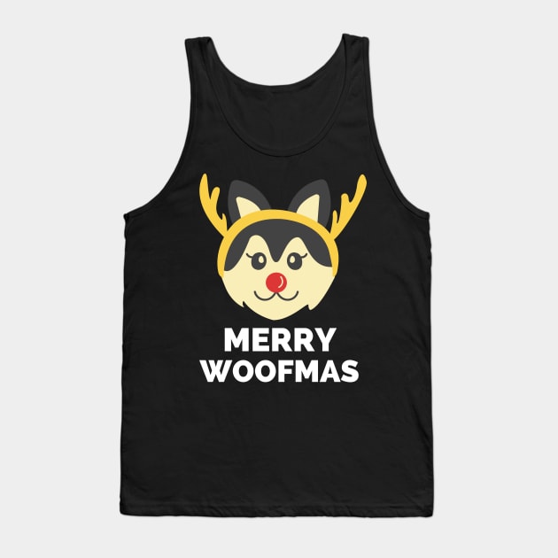 Merry Woofmas - Merry Woofmas Funny Merry Christmas Tree Dogs Lovers Owner Gift For Women Men Tank Top by Famgift